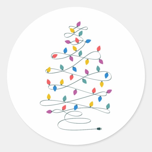 Sticker Rond Feux de Noël (Devant)