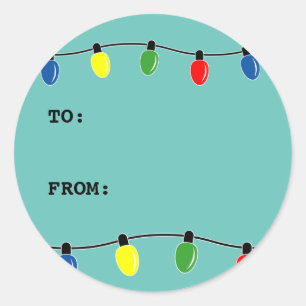 Sticker Rond Feux de Noël personnalisées à partir des étiqu