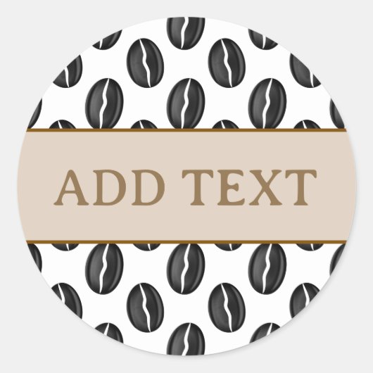 Sticker Rond Fèves de café (Devant)