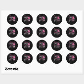 Sticker Rond Février Classe fille & Sassy Plus de 23 ans (Feuille)