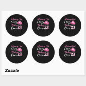 Sticker Rond Février Classe fille & Sassy Plus de 23 ans (Feuille)