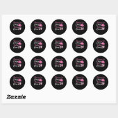 Sticker Rond Février Classe fille & Sassy Plus de 24 ans (Feuille)