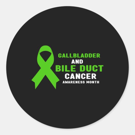 Sticker Rond Février Est Gallbladder Et Bile Duction Cancer Awa (Devant)