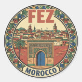 Sticker Rond Fez Morocco Travel (Devant)