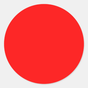 Sticker Rond FF0000 Rouge