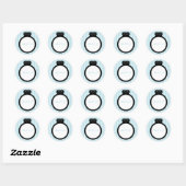 Sticker Rond Fiançailles Ceintures Mariages (Feuille)