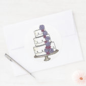 Sticker Rond Fiançailles de Fête des mariées de gâteau Mariage  (Enveloppe)