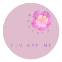 Fiançailles florales : fleurs roses sur