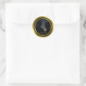 Sticker Rond Fiançailles Mariage photo Elegant Gold Foil (Sac)