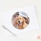 Sticker Rond Fiançailles Photo Mes Humains Se Marient Chien (Enveloppe)
