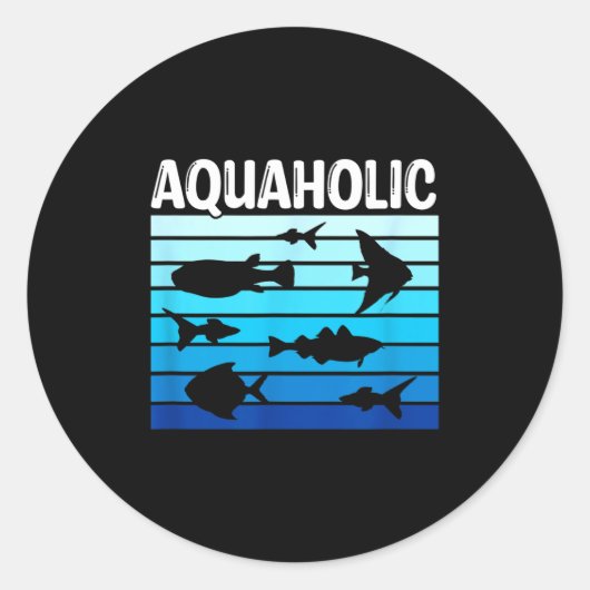 Sticker Rond Fiank Funny Fishkeeper Quote Fish Keeper Aquarium  (Devant)