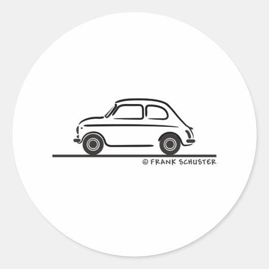 Sticker Rond Fiat 500 Cinquecento (Devant)