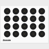Sticker Rond Fibonacci Spiral Golden Ratio Géométrie (Feuille)