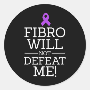 Sticker Rond Fibro, le guerrier de sensibilisation à la fibromy