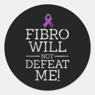 Sticker Rond Fibro Ne Me Défendra Pas Fibromyalgie Sensibilisat