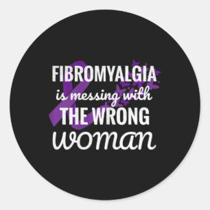 Sticker Rond Fibro Warrior 1