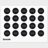 Sticker Rond Fibro Warrior Fibromyalgie Sensibilisation (Feuille)