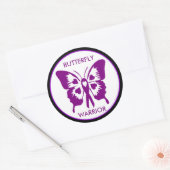 Sticker rond Fibrofairy Butterfly Warrior (Enveloppe)