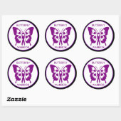 Sticker rond Fibrofairy Butterfly Warrior (Feuille)