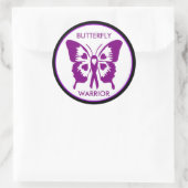 Sticker rond Fibrofairy Butterfly Warrior (Sac)