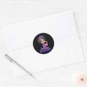 Sticker Rond Fibromyalgia Warrior Strong Women Fibromyalgia Awa (Enveloppe)