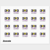 Sticker Rond Fibromyalgie Chick Interrompu (Feuille)