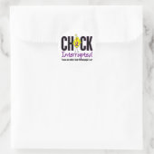 Sticker Rond Fibromyalgie Chick Interrompu (Sac)
