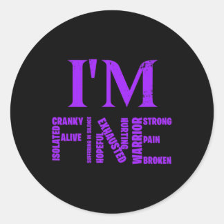 Sticker Rond Fibromyalgie fine Sensibilisation à la douleur chr