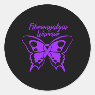 Sticker Rond Fibromyalgie Guerrier Fibro Sensibilisation Beurre