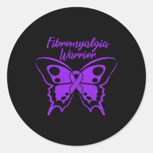 Sticker Rond Fibromyalgie Guerrier Fibro Sensibilisation Beurre