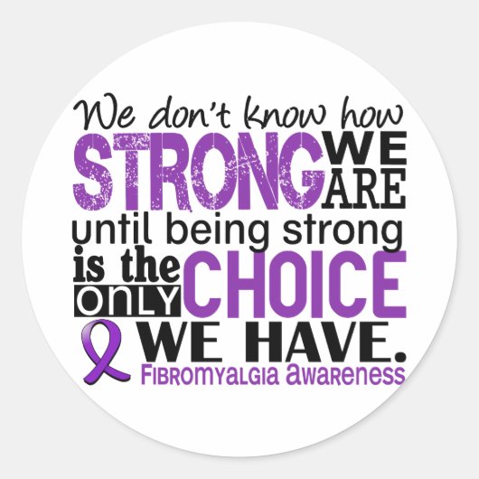 Sticker Rond Fibromyalgie : Notre force (Devant)