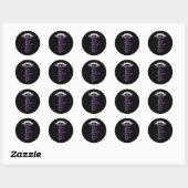 Sticker Rond Fibromyalgie Spoonie & Fibro Sensibilisation C (Feuille)