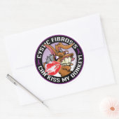 Sticker Rond Fibrose kystique Embrasse mon âne (Enveloppe)