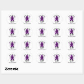 Sticker Rond Fibrose kystique Paix amour Cure Papillon 2 (Feuille)