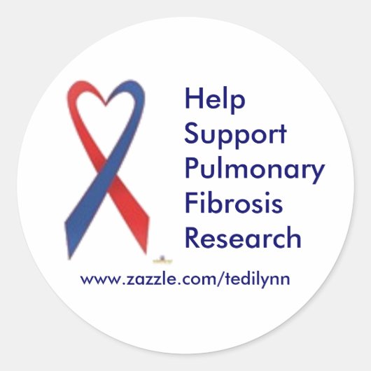 Sticker Rond Fibrose pulmonaire...autocollant (Devant)