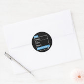 Sticker Rond Fichier faire une copie de l'informatique (Enveloppe)