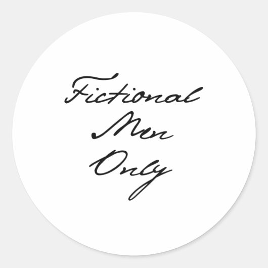 Sticker Rond Fictional Men Only Sticker, Journal, Journal Book (Devant)