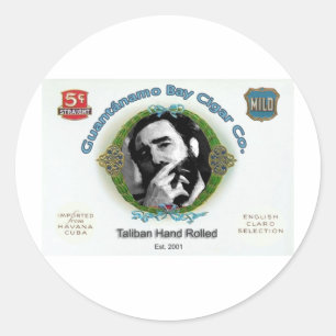 Sticker Rond Fidel Castro Guantanamo Bay Cuba Cigar Company