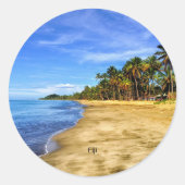 Sticker Rond Fidji photo pittoresque (Devant)