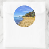 Sticker Rond Fidji photo pittoresque (Sac)
