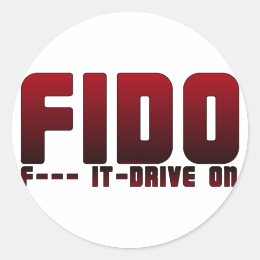 STICKER ROND FIDO (Devant)
