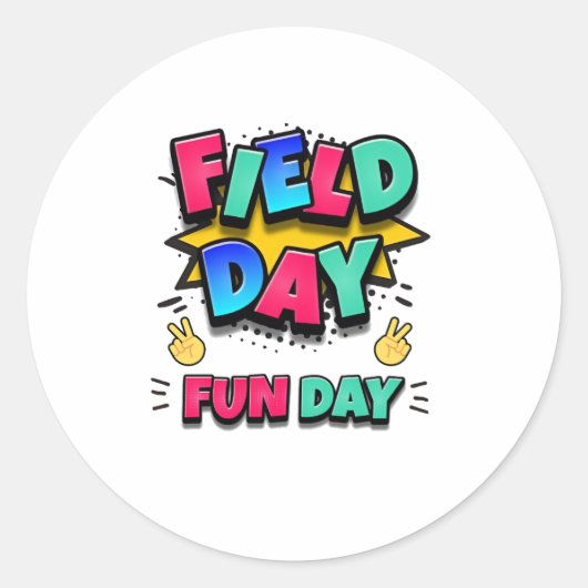Sticker Rond Field Day 2023, Fun Day Trip (Devant)