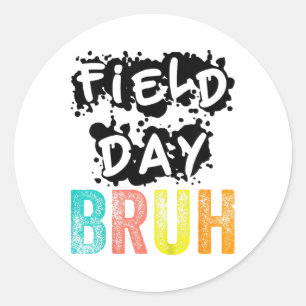 Sticker Rond Field Day Fun Day Amusant Pour Les Enfants Enseign