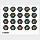 Sticker Rond Field Day Red Team Couleur War Camp Équipe Jeu Com (Feuille)