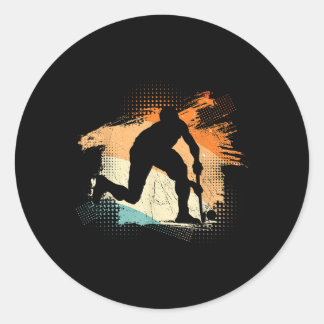 Sticker Rond Field Hockey Accessories Retro Field Hockey Lover 