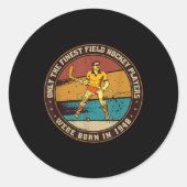 Sticker Rond Field-hockey-players Born In 1948 Birthday Field-h (Devant)