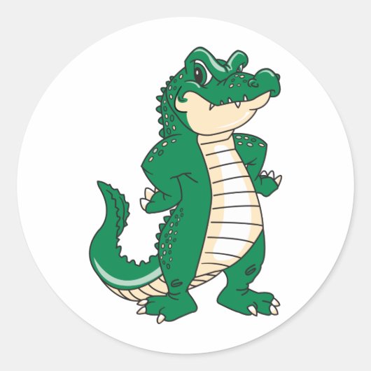 Sticker Rond Fier Alligator (Devant)