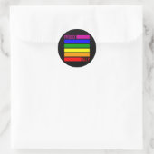 Sticker Rond FIER ALLY FLAG LGBT Pride Mois LGBTQ Rainbow (Sac)