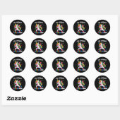 Sticker Rond Fier Autisme Maman Danse Dab (Feuille)