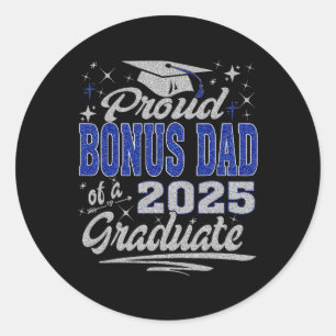 Sticker Rond Fier Bonus Papa D'Un Cl De 2025 Diplômé Pour Gradu